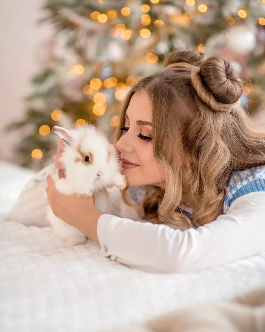 Фотосессия с кроликами к Новому году